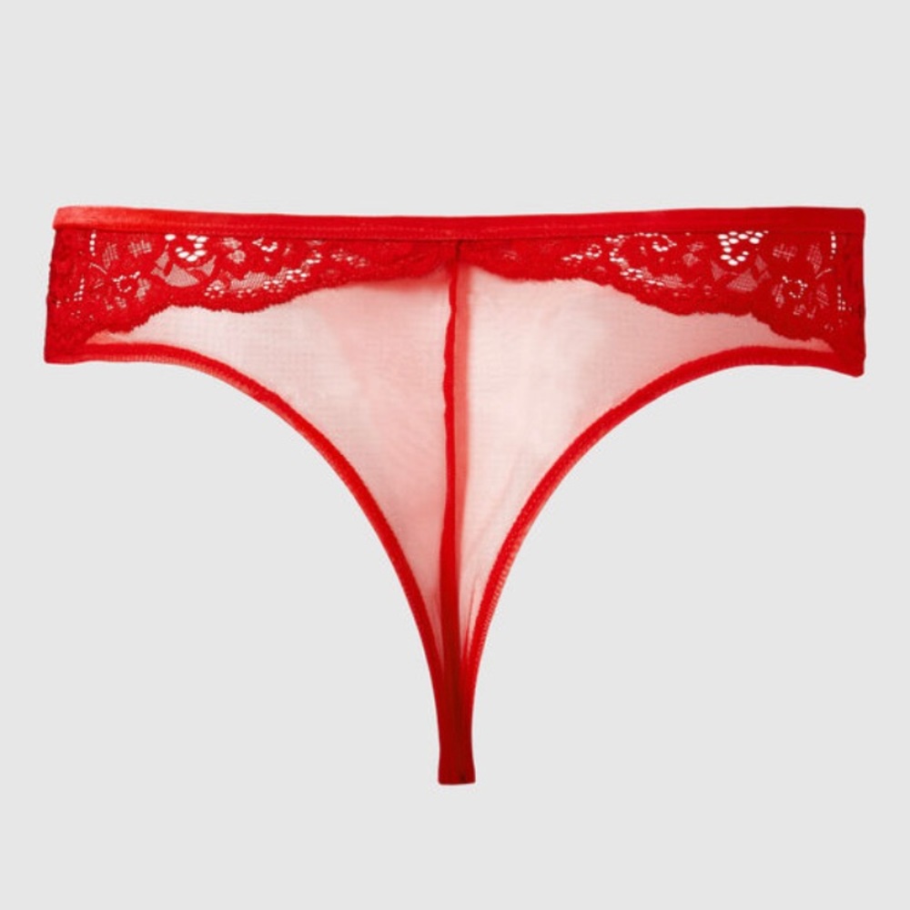 La Senza High Waist Thong Panty Red size Medium - Picture 3 of 3